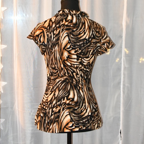 East 5th Animal Print Blouse Size S - Picture 4 of 9